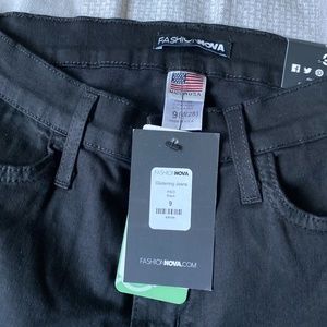 Fashion Nova Black Ripped Jeans